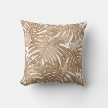 Plage Tropical Boho Brown Palm Feuilles