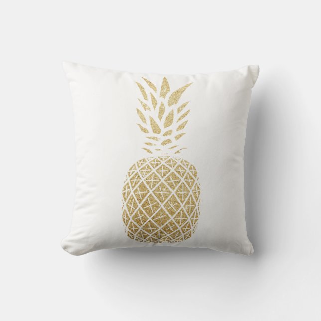 Coussin Plage tropicale de carreau d'ananas de parties (Recto)