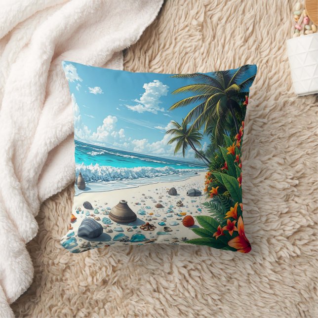 Coussin Plage Tropicale Plage Plage Côtière (Couverture)