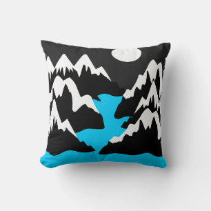 Coussin Plages montagneuses embouchure de rivière paysage