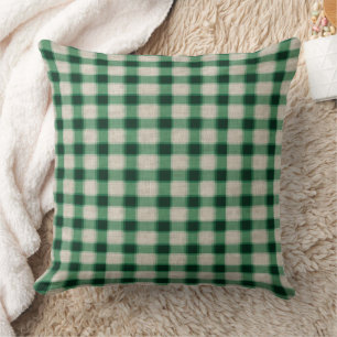 Coussin Plaid à la crème verte
