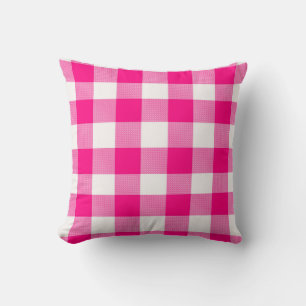 Coussin Plaid Buffalo Rose 