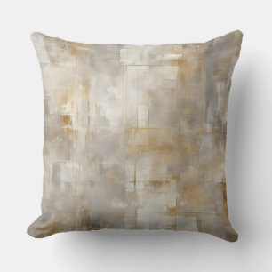Coussin Plaid en or gris neutre