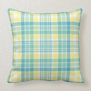Coussin Plaid en pastel