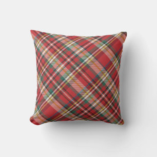 Coussin Plaid Red Check Élégante ferme