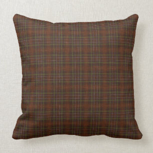 Coussin Plaid vert Brown et à la menthe   Style chalet