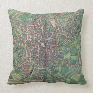 Coussin Plan de ville de Bruxelles, de 'Terra de Civitates