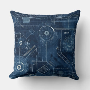 Coussin Plan directeur technique Dessin géométrique