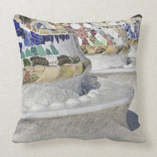 Coussin Plan rapproché des mosaïques sur le bâtiment de