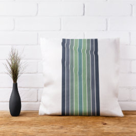 Coussin Planche de surf bleu et vert rétro