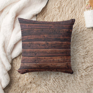 Coussin Planches de bois avec détails du grain, photo rapp