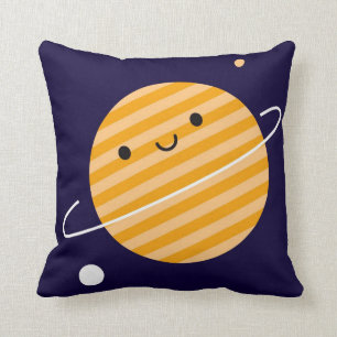 Coussin Planète heureuse dans l'espace