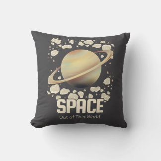 Coussin Planète Saturne Brun Beige