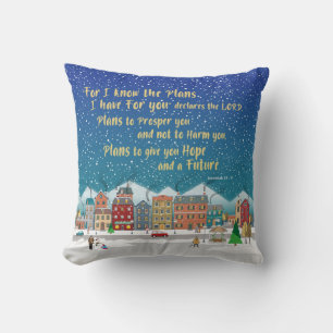 Coussin Plans pour vous donner espoir et un Futur-Jérémie 