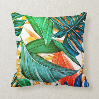 Coussin plantes tropicaux