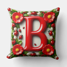 🐞 Plaque de nom en lettre rouge coccinelles coque