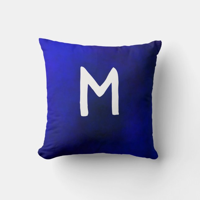 Coussin Plasma bleu monogramme (Recto)