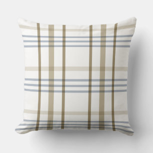 Coussin Plat bleu beige