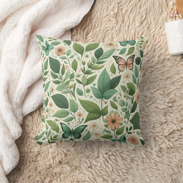 Coussin plein d'herbe et d'arbres (Couverture)