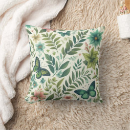 Coussin plein d'herbe et d'arbres