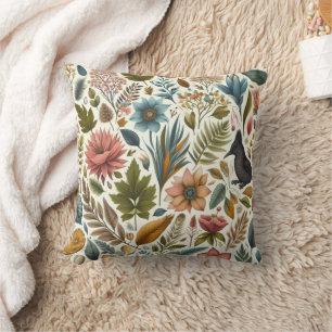 Coussin plein d'herbe et d'arbres