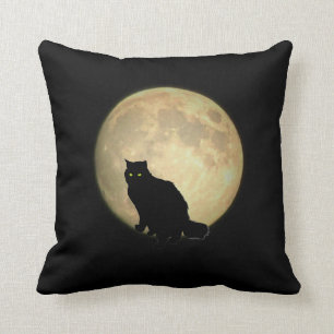 Coussin Pleine lune trois félins