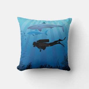Coussin Plongée de requin Plongée plongée