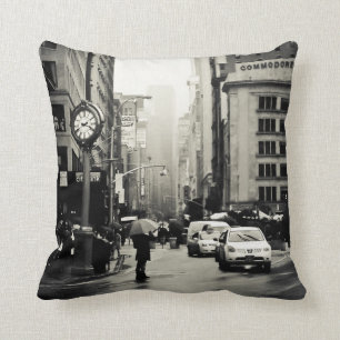 Coussin Pluie à New York City - style vintage