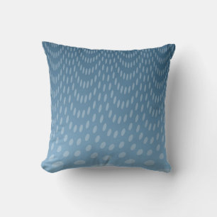 Coussin Pluie bleu foncé