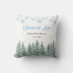 Coussin Pluie de flocons de neige sur le thème de l'hiver 