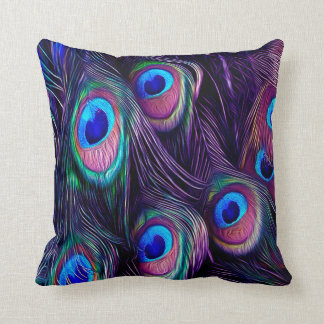 Coussin Plume de paon