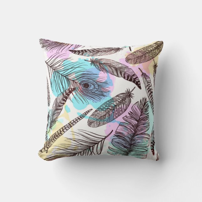 Coussin Plume de paon (Recto)