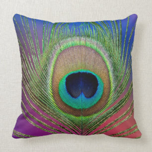 Coussin Plume de queue d'un paon
