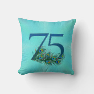 Coussin Plumes de Paon 75 Anniversaire Milestone