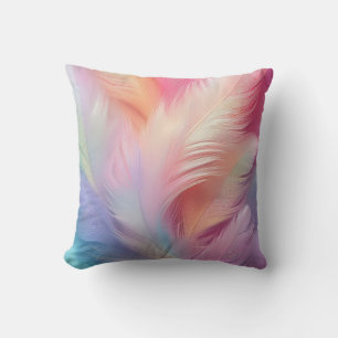 Coussin Plumes pastel