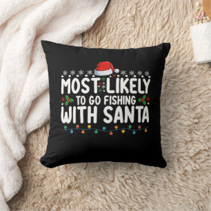 Coussin Plus susceptible d'aller pêcher avec le Père Noël
