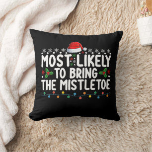 Coussin Plus susceptible d'apporter le gui Noël Famille