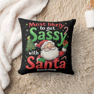 Coussin Plus susceptible de s'amuser avec le Père Noël Noë
