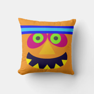 Coussin Pochette ronde avec monstre drôle