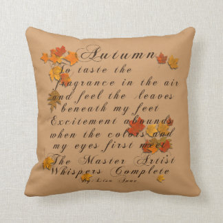 Coussin Poème d'automne