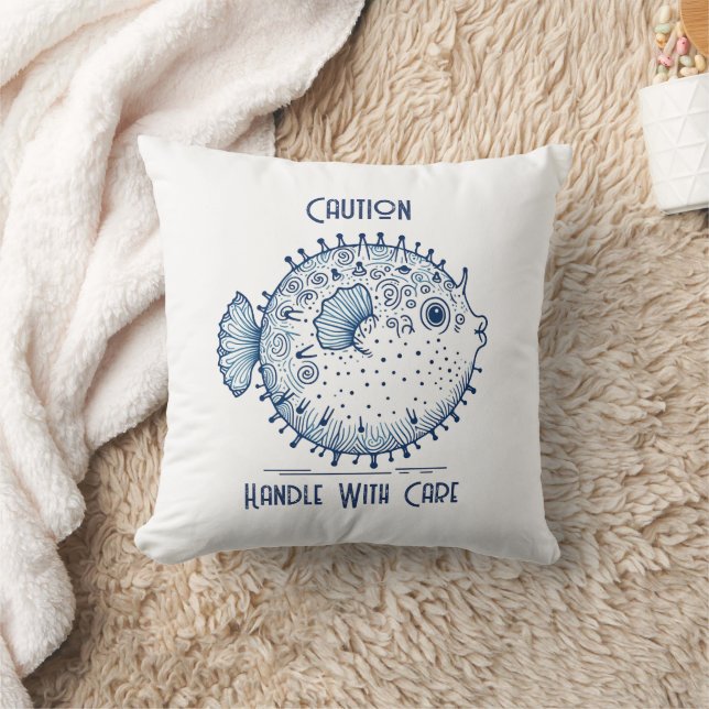 Coussin Poignée de poisson avec soin (Couverture)