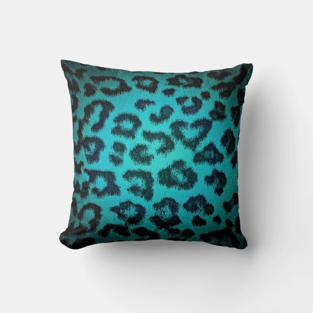 Coussin Poil à Imprimé Léopard (Recto)
