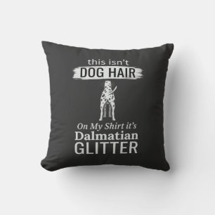 Coussin Poils de chien Dalmatien Paillettes Drôle d'animal
