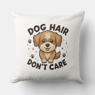 Coussin Poils de Chien, On S'en Fout – Design Drôle pour A