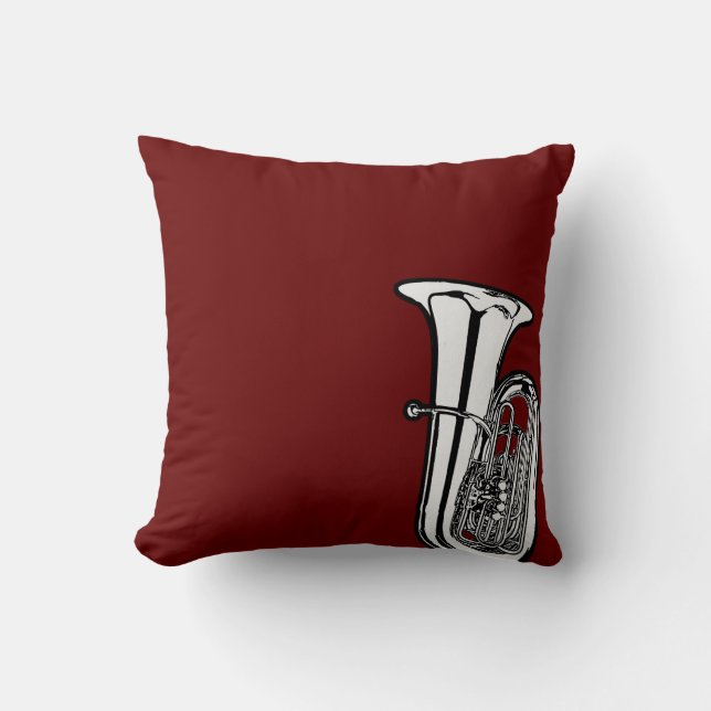 Coussin Poinçon de carreau de tuba de cramoisi (Recto)