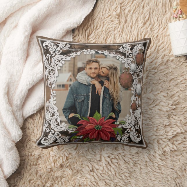 Coussin Poinsettia Bauble | Photo des fêtes de Noël (Couverture)