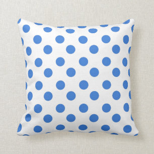 Coussin Point de polka bleu