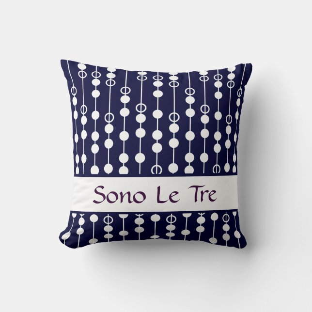 Coussin Point linéaire #1 @ SonoLeTre avec monogramme (Recto)