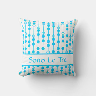 Coussin Point linéaire #6 @ SonoLeTre avec le monogramme