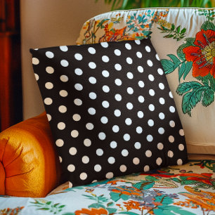 Coussin Point Polka blanc